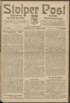 Stolper Post. Tageszeitung f&uuml;r Stadt und Land Nr. 293/1924