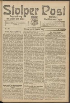 Stolper Post. Tageszeitung für Stadt und Land Nr. 294/1924