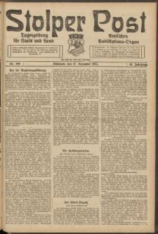 Stolper Post. Tageszeitung f&uuml;r Stadt und Land Nr. 296/1924