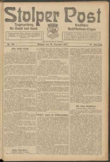Stolper Post. Tageszeitung f&uuml;r Stadt und Land Nr. 304/1924