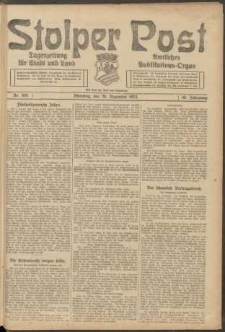 Stolper Post. Tageszeitung f&uuml;r Stadt und Land Nr. 305/1924