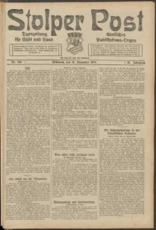 Stolper Post. Tageszeitung f&uuml;r Stadt und Land Nr. 306/1924