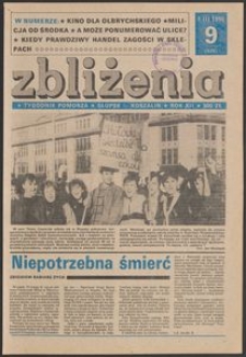 Zbliżenia : tygodnik społeczno-polityczny, 1990, nr 9