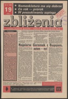 Zbliżenia : tygodnik prywatny, 1990, nr 19