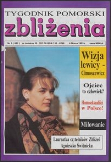 Zbliżenia : Tygodnik Pomorski, 1993, nr 9