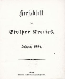 Kreisblatt des Stolper Kreises, 1894