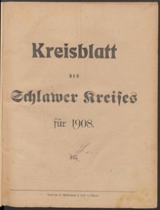 Kreisblatt des Schlawer Kreises 1908