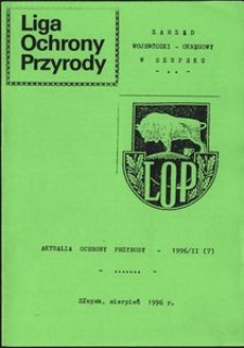 Aktualia Ochrony Przyrody, 1996, nr 7