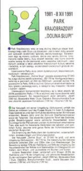 1981-8 XII 1991 Park Krajobrazowy "Dolina Słupi"