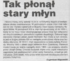 Tak płonął stary młyn