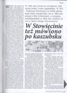 W Stowięcinie też m&oacute;wiono po kaszubsku