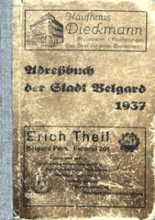 Adre&beta;buch der Stadt Belgard 1937