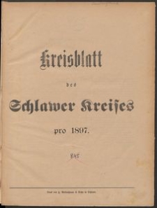 Kreisblatt des Schlawer Kreises 1897