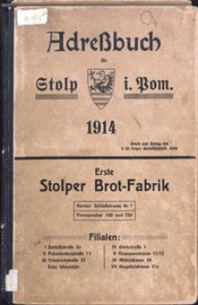 Adre&beta;buch f&uuml;r Stolp i. Pom. 1914