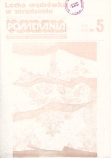 Pomerania : miesięcznik społeczno-kulturalny, 1985, nr 5