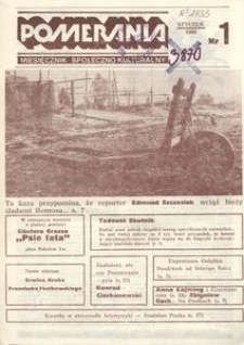 Pomerania : miesięcznik społeczno-kulturalny, 1986, nr 1