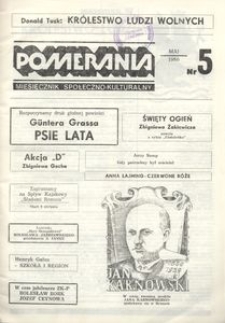 Pomerania : miesięcznik społeczno-kulturalny, 1986, nr 5