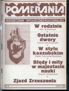 Pomerania : miesięcznik społeczno-kulturalny, 1984, nr 2