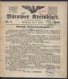 B&uuml;tower Kreisblatt 1869