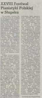 XXVIII Festiwal Pianistyki Polskiej