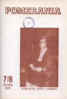 Pomerania : miesięcznik społeczno-kulturalny, 1979, nr 7-8