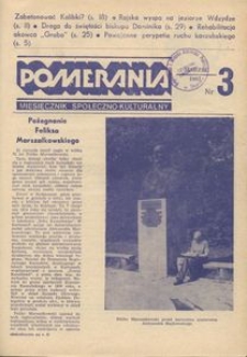Pomerania : miesięcznik kulturalny, 1987, nr 3