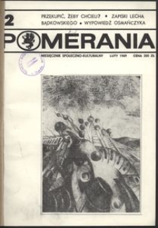 Pomerania : miesięcznik kulturalny, 1989, nr 2