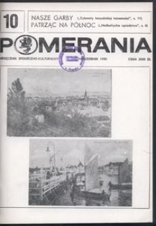 Pomerania : miesięcznik społeczno-kulturalny, 1990, nr 10