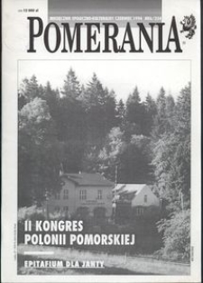 Pomerania : miesięcznik społeczno-kulturalny, 1994, nr 6