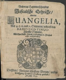 Musicalische Gespr&auml;che &uuml;ber die Evangelia