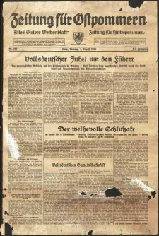 Zeitung f&uuml;r Ostpommern Nr. 177/1938