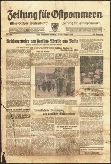 Zeitung f&uuml;r Ostpommern Nr. 200/1938
