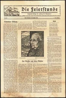 Die Feierstunde : Wochenend-Beilage der Zeitung für Ostpommern Nr. 36/1938