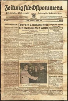 Zeitung f&uuml;r Ostpommern Nr. 244/1938