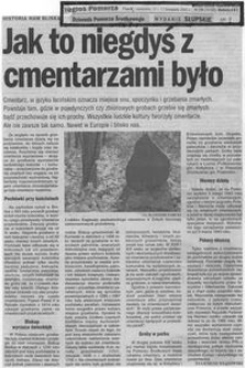 Jak to niegdyś z cmentarzami było