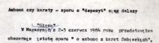Ambona czy karety - sporu o "depozyt" ciąg dalszy
