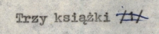 Trzy książki