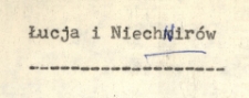Łucja i Niechir&oacute;w