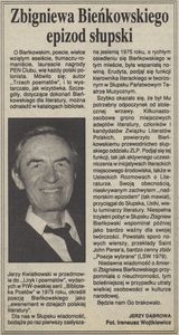 Zbigniewa Bieńkowskiego epizod słupski