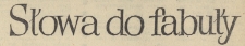 Słowa do fabuły