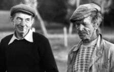 Henryk Cekała i gospodarz Stanisław Owczarek