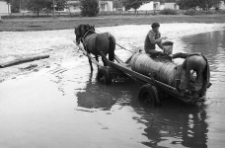 Drawing water from the lake