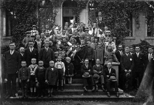 Group of people taking part in the harvest festivities