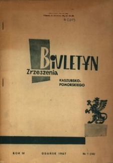 Biuletyn Zrzeszenia Kaszubsko-Pomorskiego, 1967, nr 1