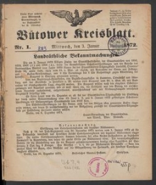 B&uuml;tower Kreisblatt 1872