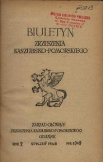 Biuletyn Zrzeszenia Kaszubsko-Pomorskiego, 1968, nr 1