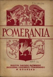 Pomerania : biuletyn Zarządu Głównego Zrzeszenia Kaszubsko-Pomorskiego, 1969, nr 2