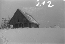 Chata zrębowa w budowie - Lipuska Huta [1]
