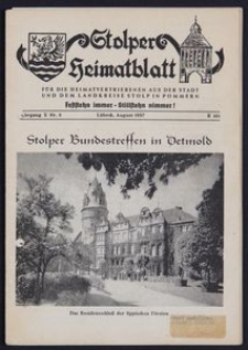Stolper Heimatblatt für die Heimatvertriebenen aus der Stadt und dem Landkreise Stolp in Pommern Nr. 8/1957