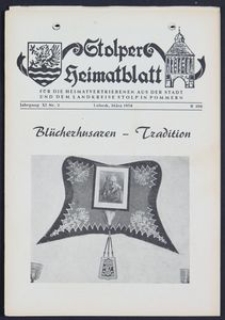 Stolper Heimatblatt für die Heimatvertriebenen aus der Stadt und dem Landkreise Stolp in Pommern Nr. 3/1958